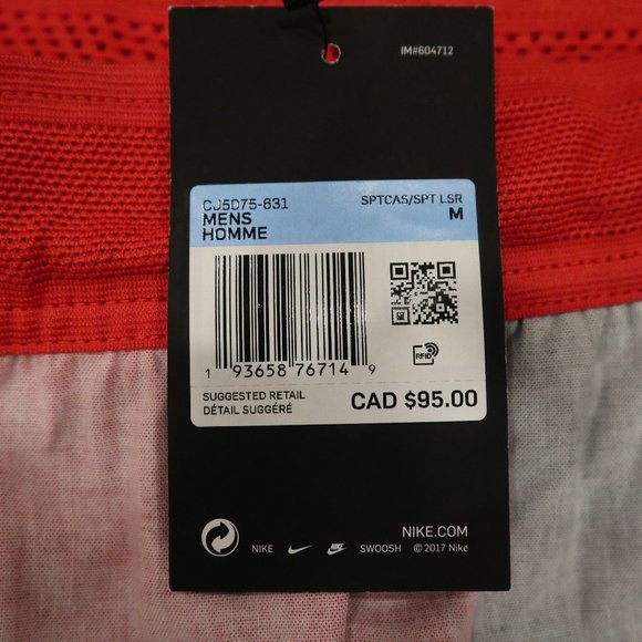 NWT Nike NSW Woven Shorts Red Medium - Picture 4 of 9